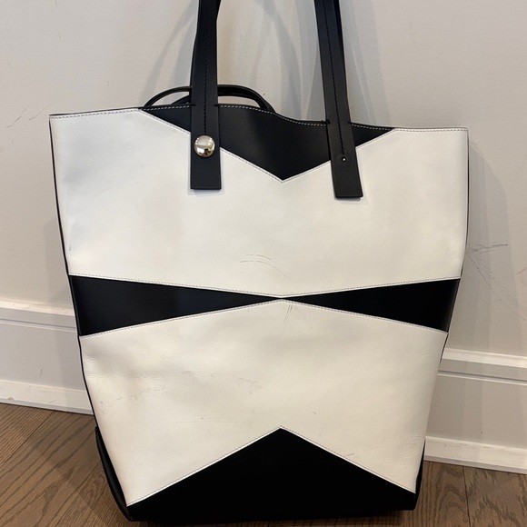 Proenza Scholer Tobo Bicolor North-South Tote Bag ( Black and White ) - Picture 8 of 8